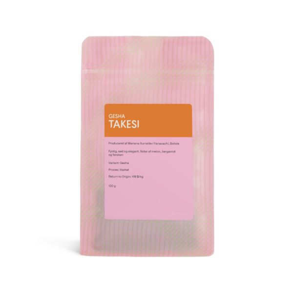 Bag of Takesi Gesha filter coffee